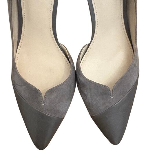 Cole Haan Grey Suede and Leather D’Orsay Heels 8 - Picture 3 of 9